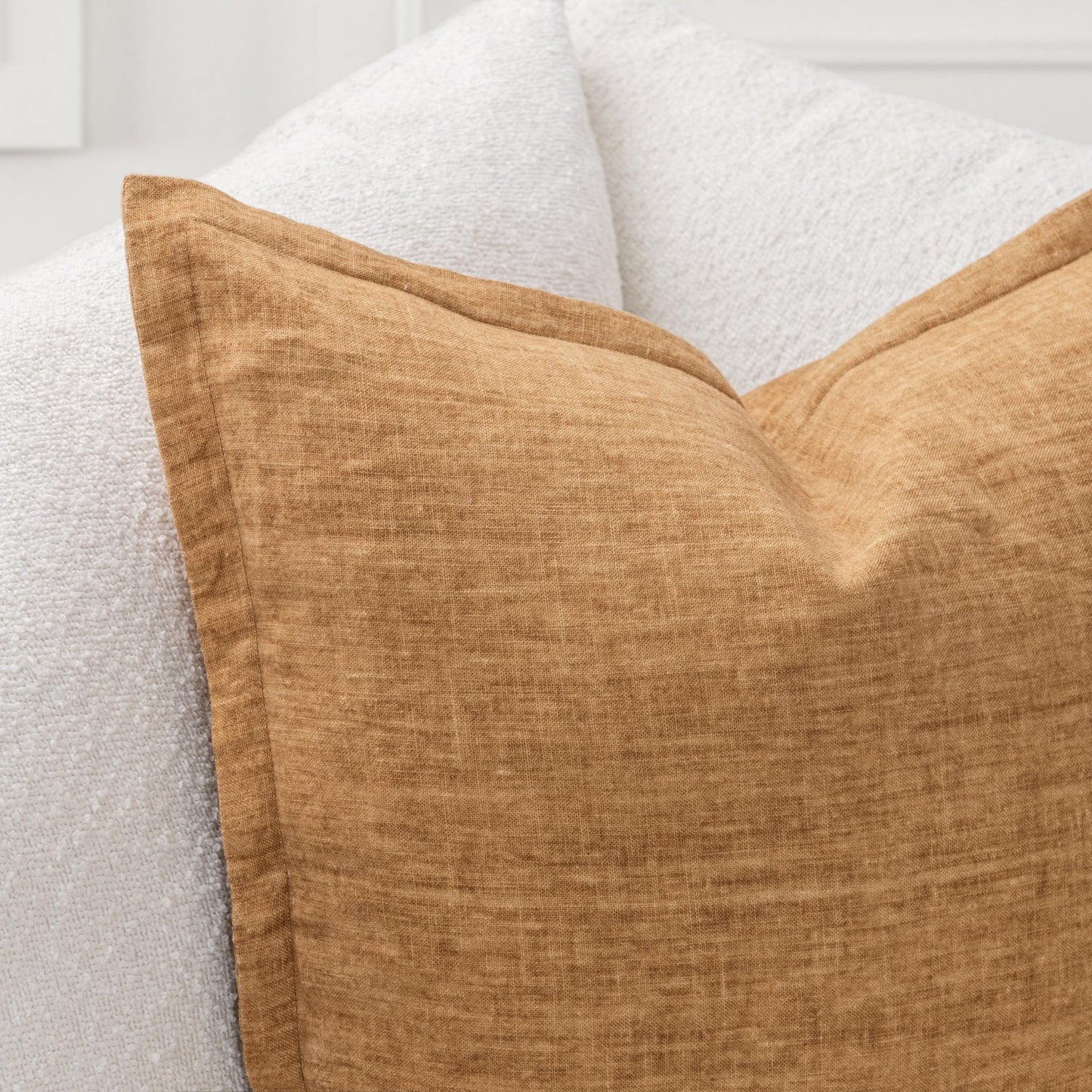 Turmeric 100% Belgian Flax Linen Solid SLD Solstice 22x22 Collection