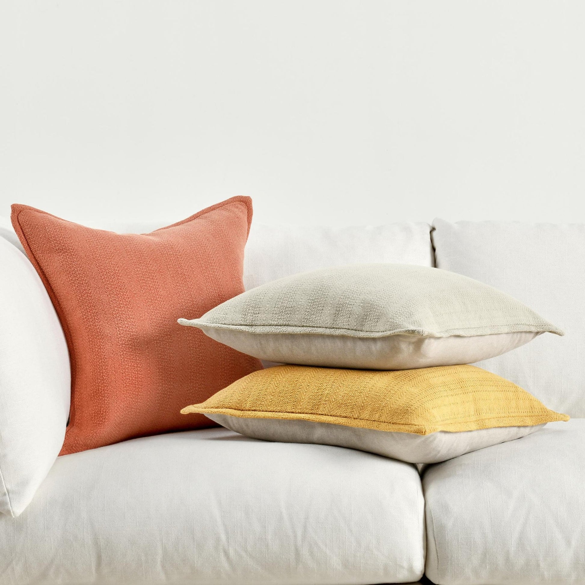 Natural 100% Cotton Texture Solid VE Rhodes 18x18 Collection
