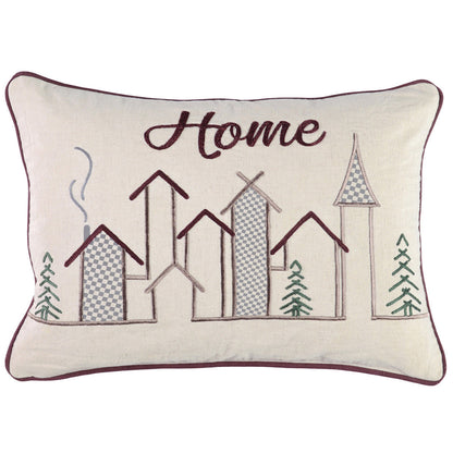 Natural 85% Cotton Pattern VE Winter Town 14x20 Collection