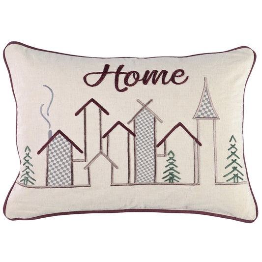 Natural 85% Cotton Pattern VE Winter Town 14x20 Collection