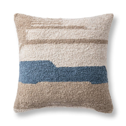 Blue Sea/ Natural 100% Polyester Performance Indoor/Outdoor Performance Sita 22x22 Collection