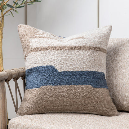 Blue Sea/ Natural 100% Polyester Performance Indoor/Outdoor Performance Sita 22x22 Collection