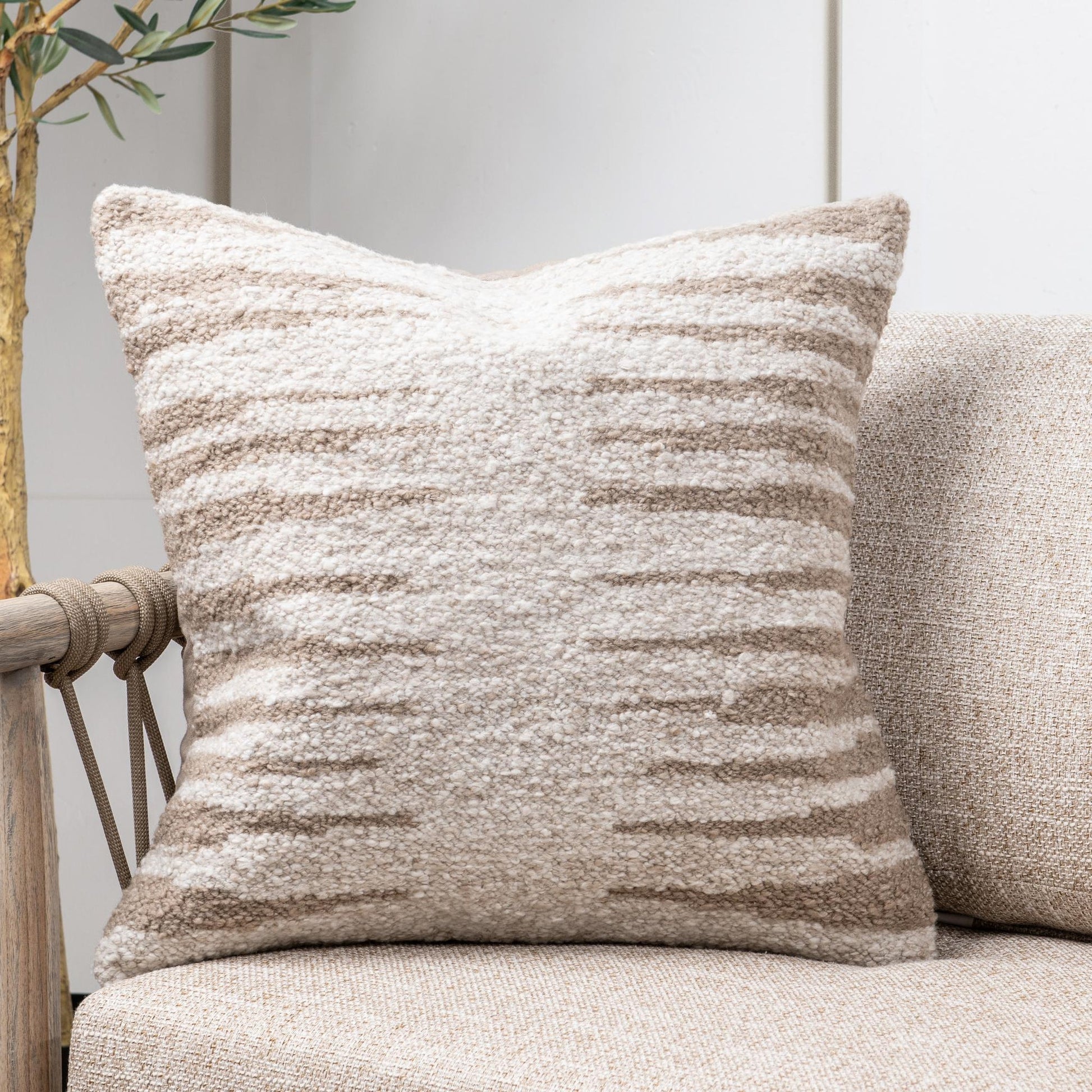 Natural 100% Polyester Performance Indoor/Outdoor Performance Kiran 22x22 Collection
