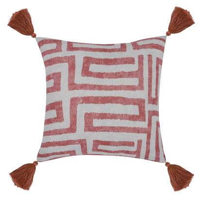 Red Clay 100% Polyester Performance Indoor/Outdoor Indoor/Outdoor Karo Collection
