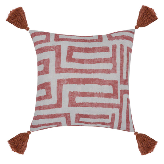Red Clay 100% Polyester Performance Indoor/Outdoor Indoor/Outdoor Karo Collection