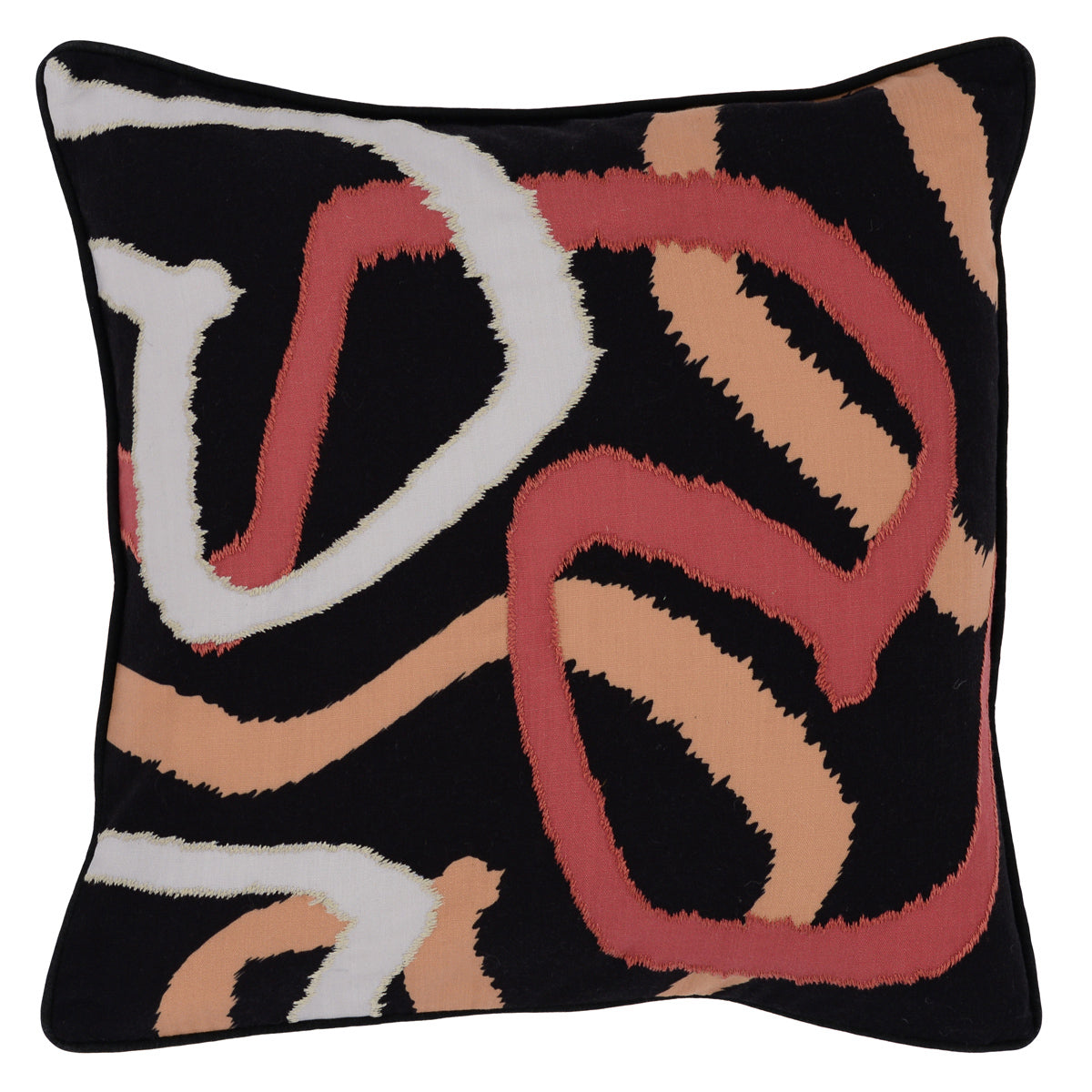 Black Multi 100% Polyester Performance Indoor/Outdoor Indoor/Outdoor Atlas Collection