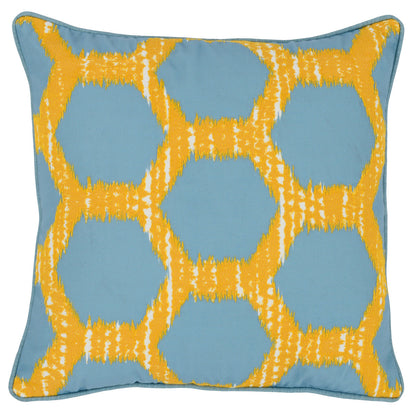 Yellow/Blue 100% Polyester Performance Indoor/Outdoor Indoor/Outdoor Gaines Collection