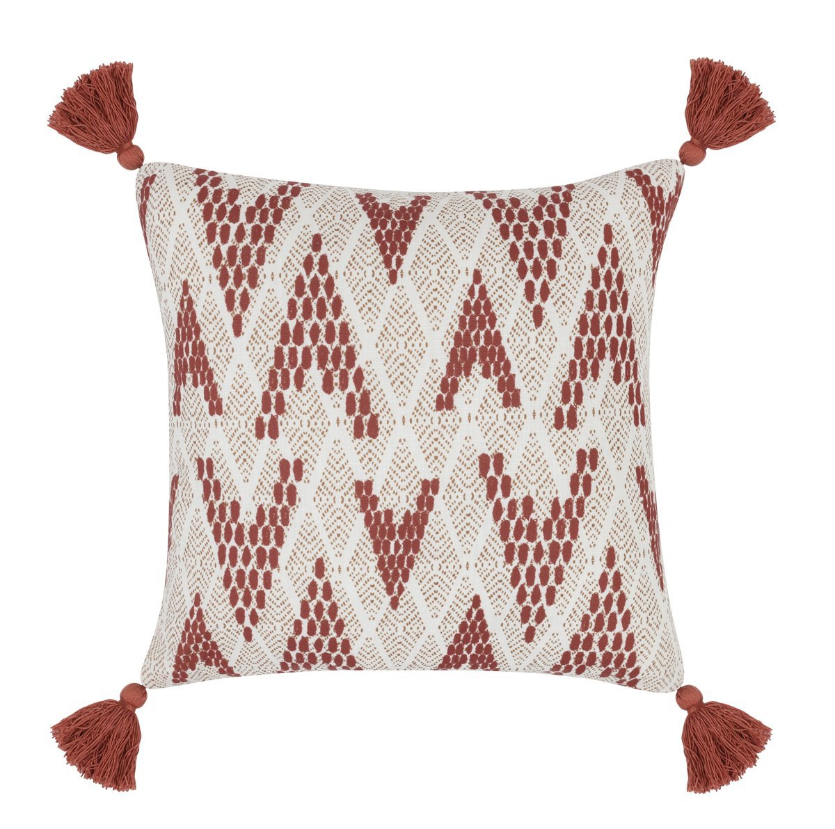 Natural/Clay Red 100% Polyester Performance Indoor/Outdoor Indoor/Outdoor Sanibel Collection
