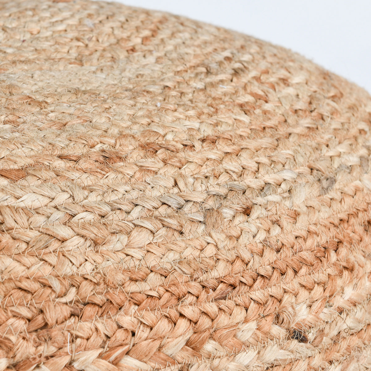 Natural 100% Jute Solid Madeira Jute Pouf Collection