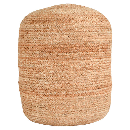 Natural 100% Jute Solid Madeira Jute Pouf Collection