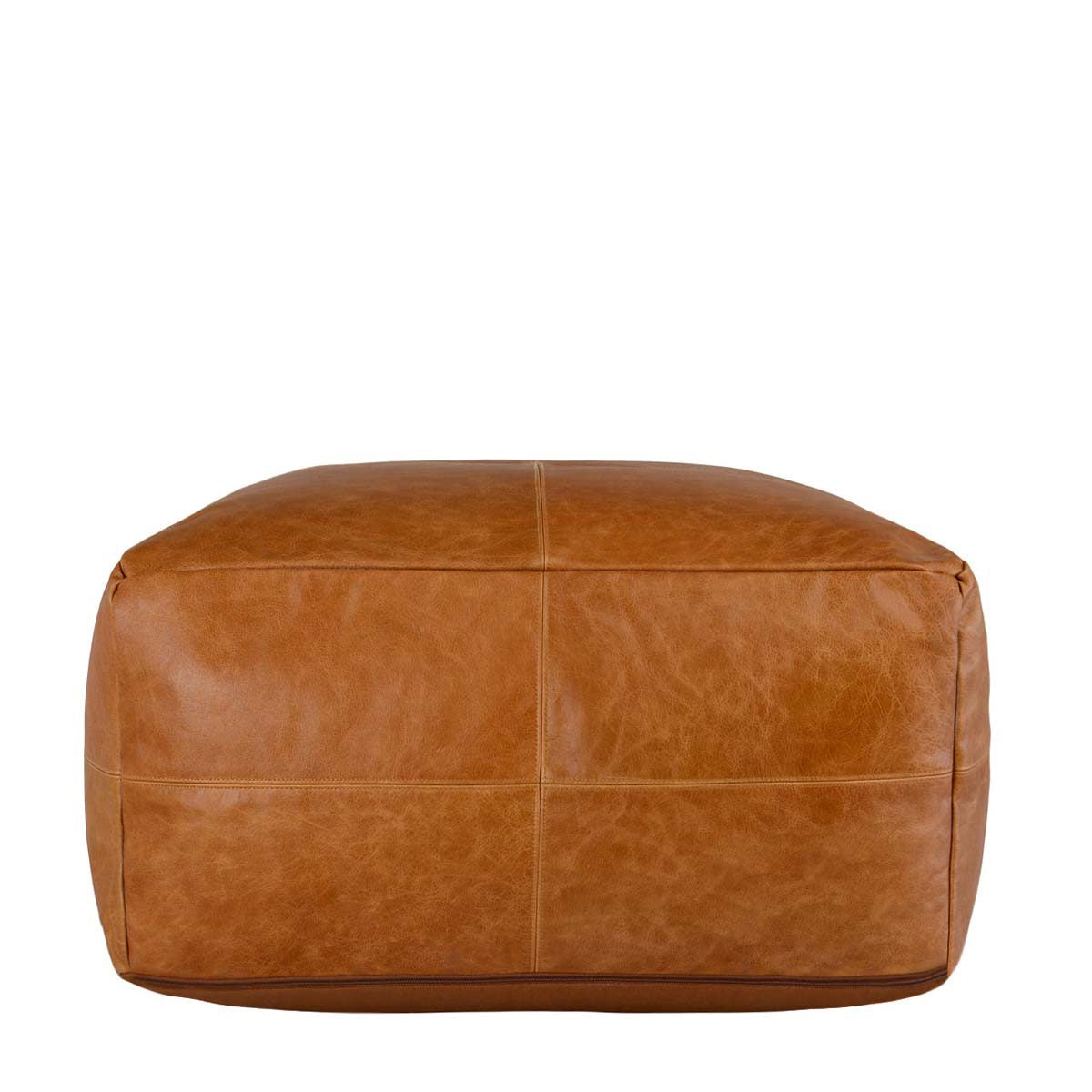 Chestnut 100% Genuine Leather Solid Leather Pouf Collection