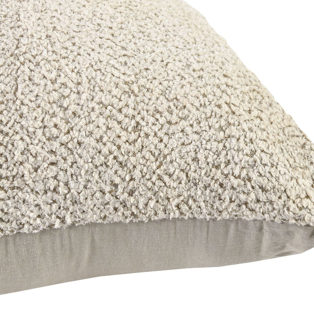 Ivory/Natural 50% Cotton/50% Linen Pattern Maris Floor Cushion Collection