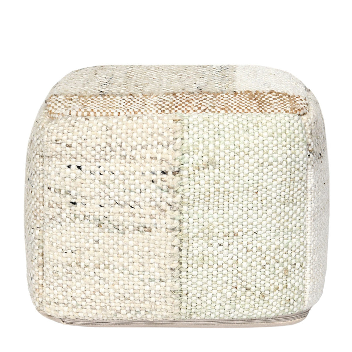 Multi 60% Wool/40% Cotton Pattern Ritsa Pouf 18x18x14 Collection