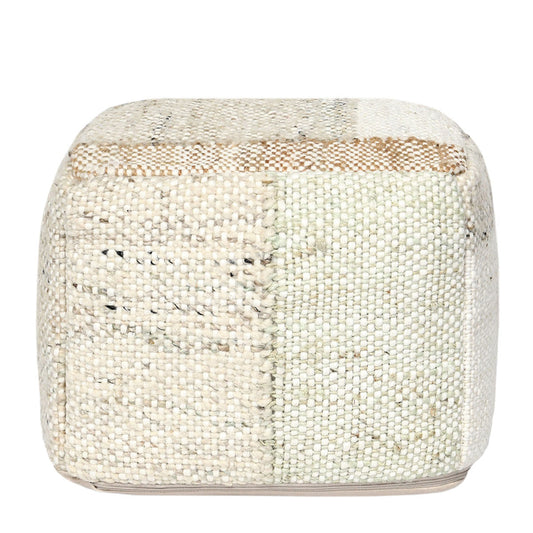Multi 60% Wool/40% Cotton Pattern Ritsa Pouf 18x18x14 Collection