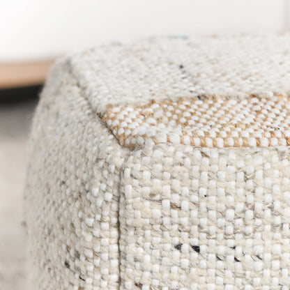 Multi 60% Wool/40% Cotton Pattern Ritsa Pouf 18x18x14 Collection