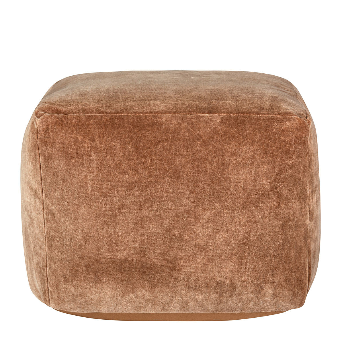 Hazel 100% Cotton Solid Heirloom Velvet Pouf Collection