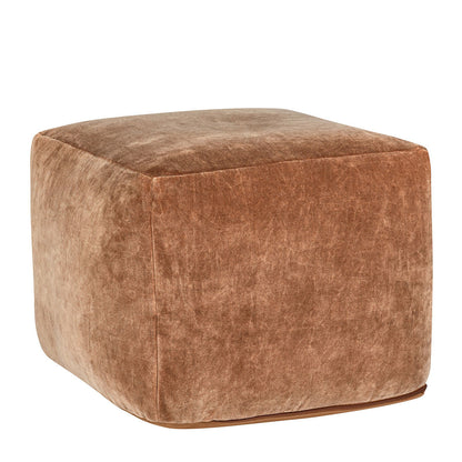 Hazel 100% Cotton Solid Heirloom Velvet Pouf Collection