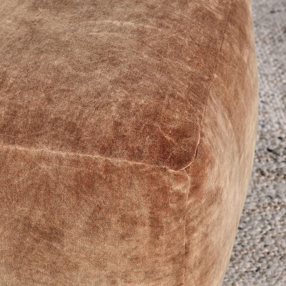 Hazel 100% Cotton Solid Heirloom Velvet Pouf Collection