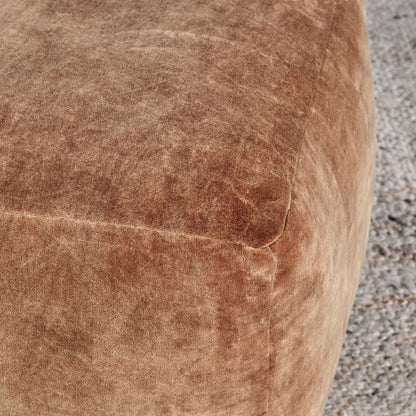 Hazel 100% Cotton Solid Heirloom Velvet Pouf Collection