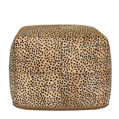 Leopard 100% Hide Solid Hide Pouf Collection
