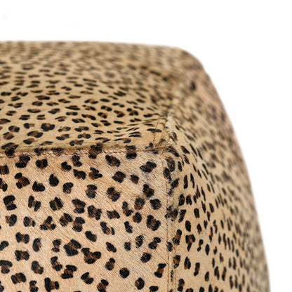 Leopard 100% Hide Solid Hide Pouf Collection