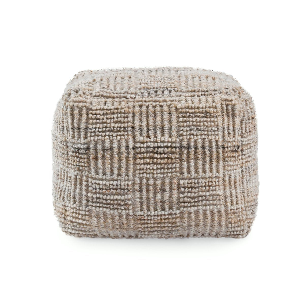 Caramel Multi Performance Indoor/Outdoor Performance Vico Pouf 18"x18"x14" Collection