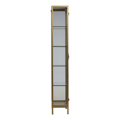 Elevated Iron Frame and Glass Doors Cabinet