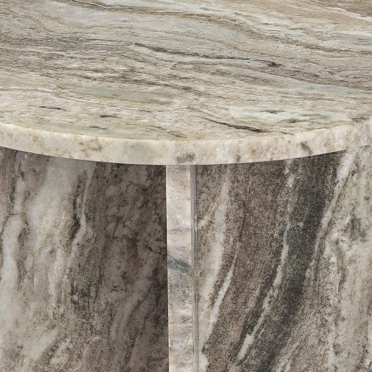 Neutral Tones Marble Table 18 in Wide