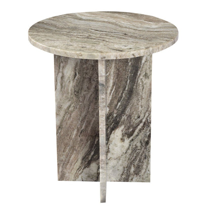 Neutral Tones Marble Table 18 in Wide