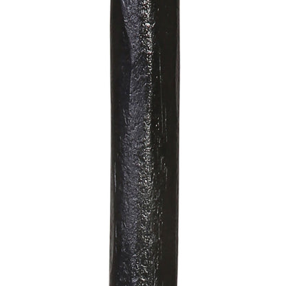 White Marble and Black Iron Finish Marble Top with Forged Iron Base Table 59 in Wide