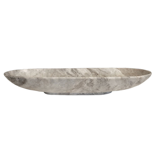 White Natural Marble Bowl 25.5 in Wide
