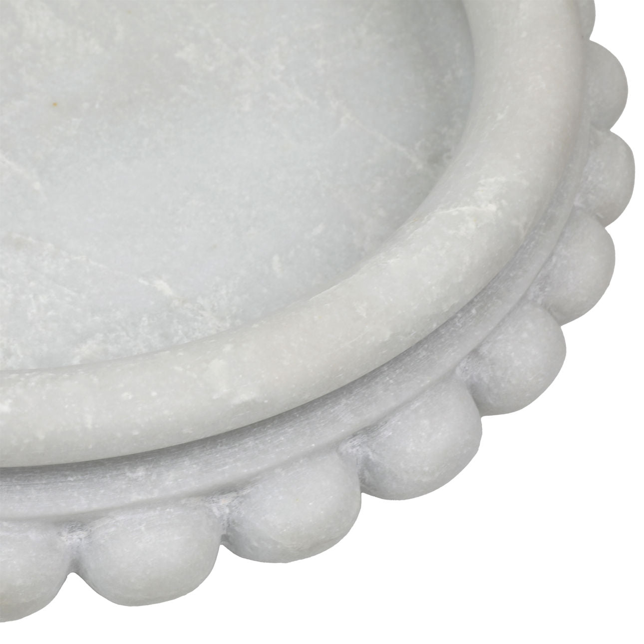 White Marble Bowl 17.5 in Wide