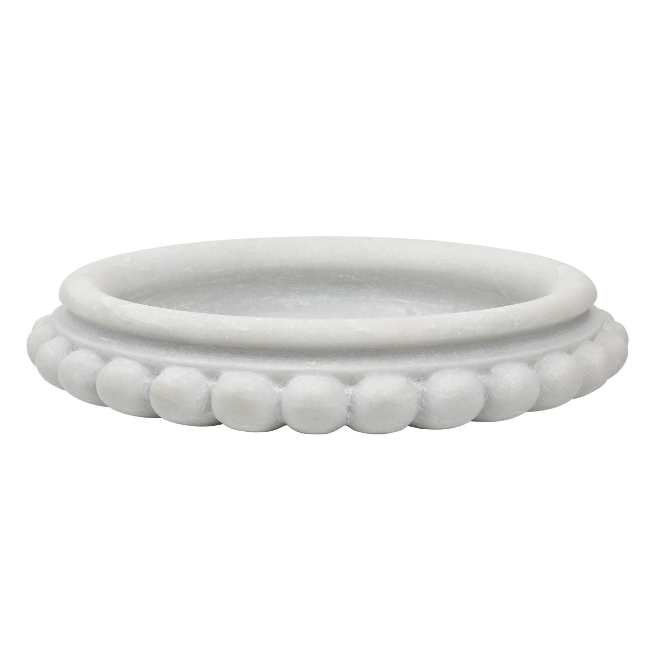 White Marble Bowl 17.5 in Wide