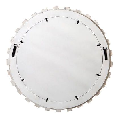 White Marble Frame Mirror 38.5 in Wide
