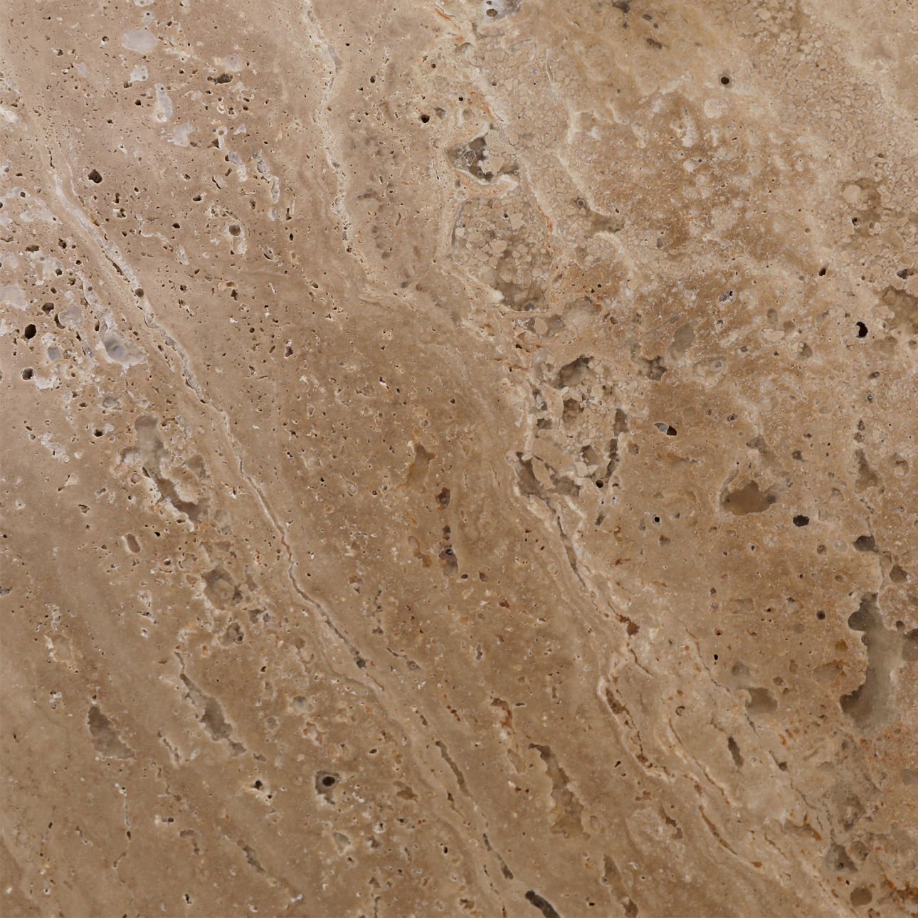 Natural Travertine, Cane and Iron Table 36 in Wide
