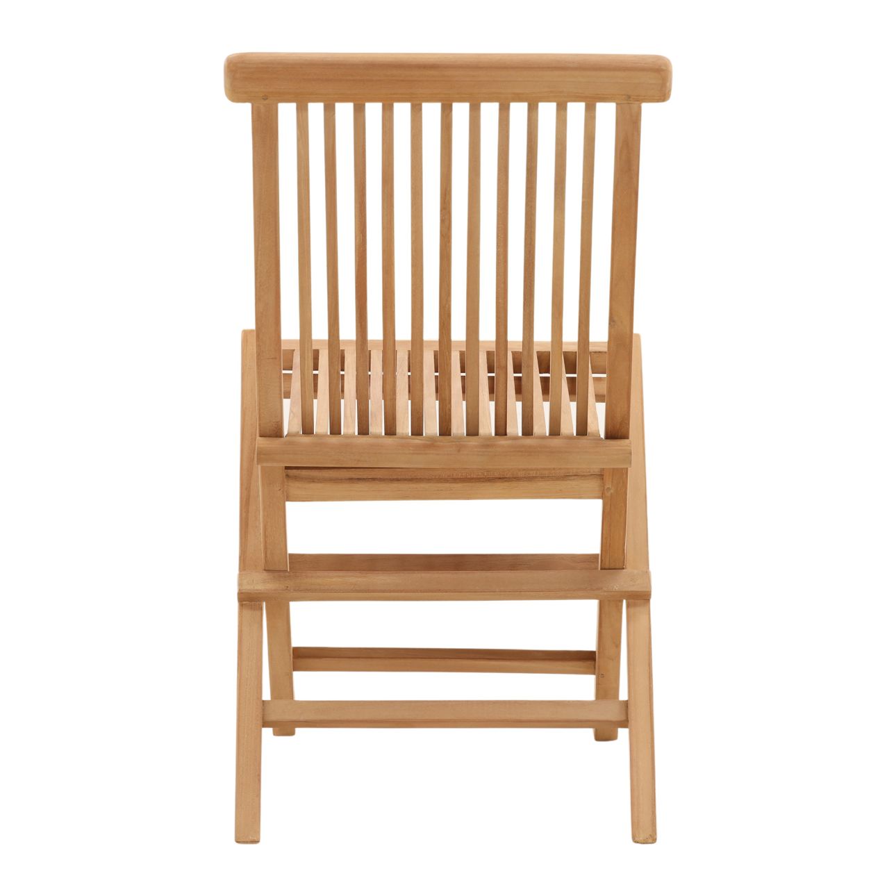 Natural Finish Teak Wood Chair 18 in Wide