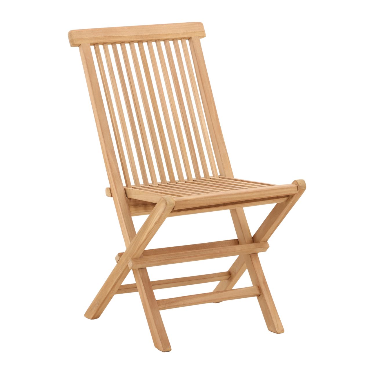 Natural Finish Teak Wood Chair 18 in Wide