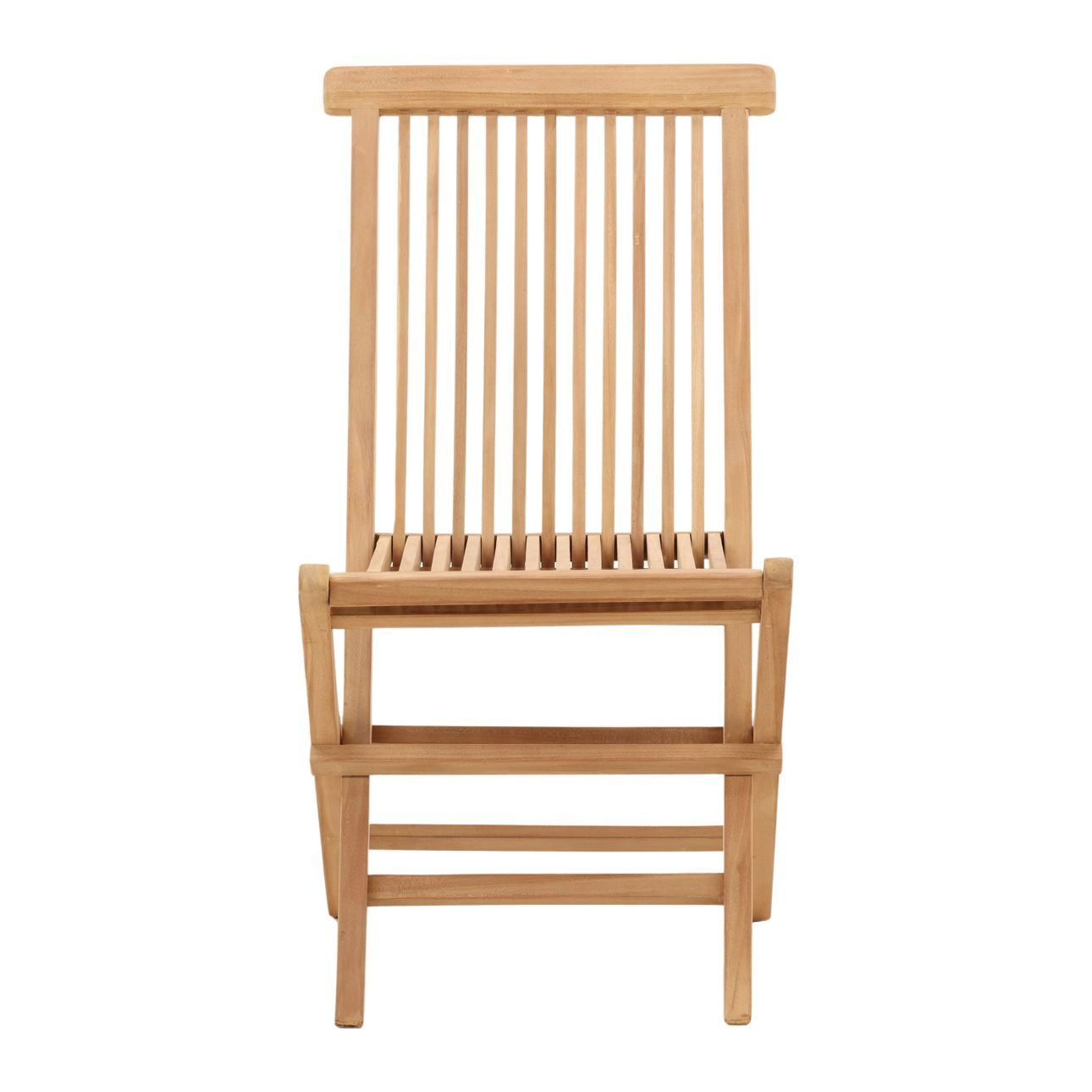 Natural Finish Teak Wood Chair 18 in Wide