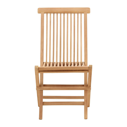 Natural Finish Teak Wood Chair 18 in Wide