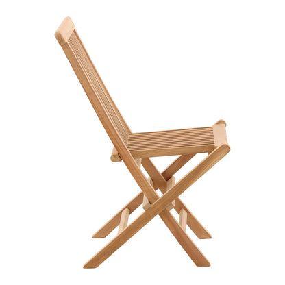 Natural Finish Teak Wood Chair 18 in Wide