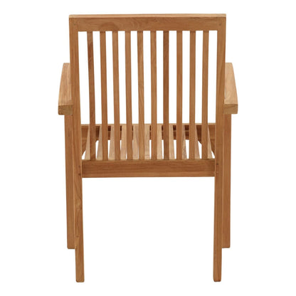 Natural Finish Teak Wood Chair 23 in Wide