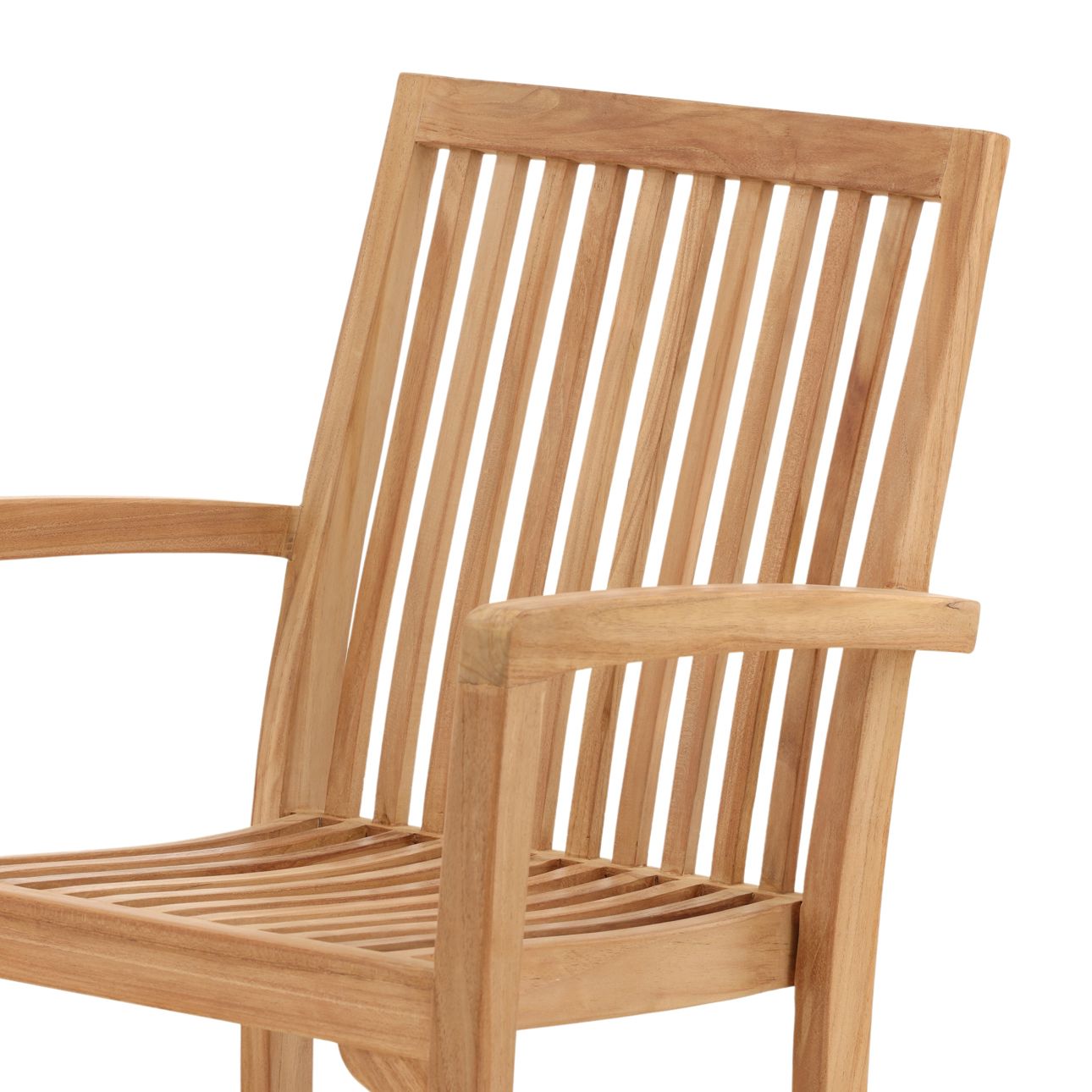 Natural Finish Teak Wood Chair 23 in Wide