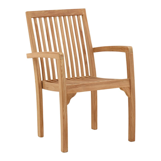 Natural Finish Teak Wood Chair 23 in Wide