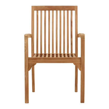 Natural Finish Teak Wood Chair 23 in Wide
