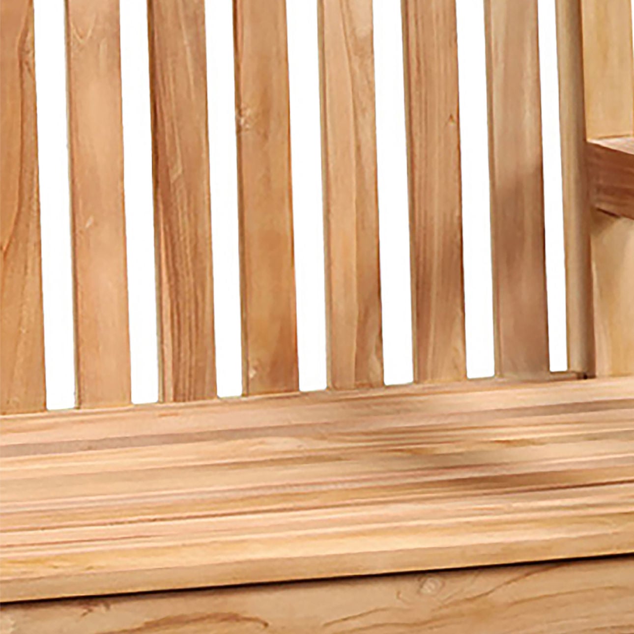 Natural Finish Teak Wood Bench 51 in Wide