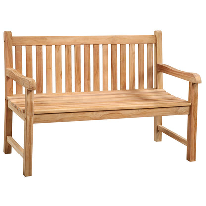 Natural Finish Teak Wood Bench 51 in Wide