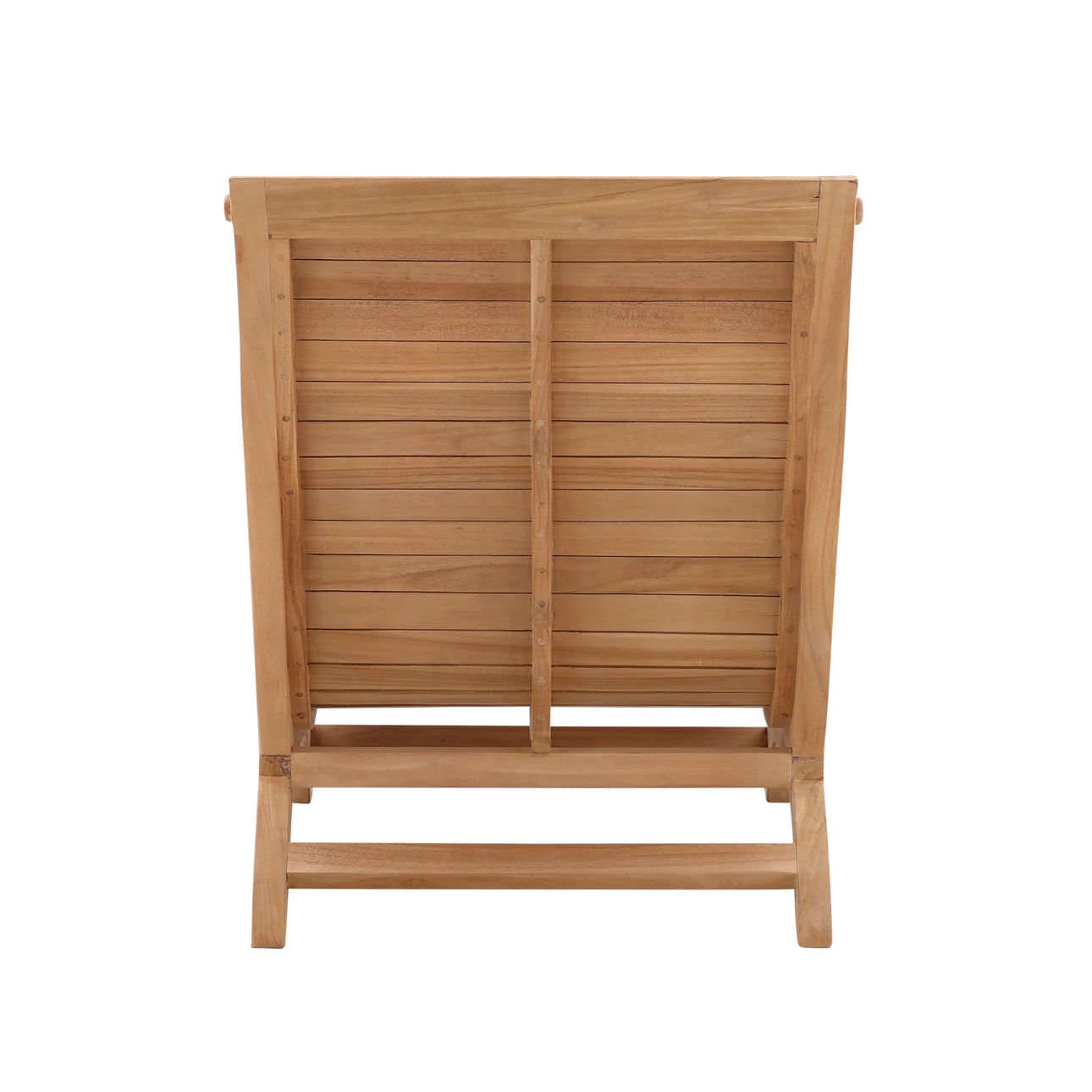 Natural Finish Teak Wood Chair 23.5 in Wide