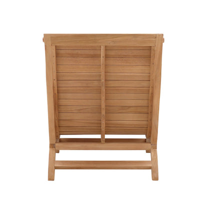 Natural Finish Teak Wood Chair 23.5 in Wide