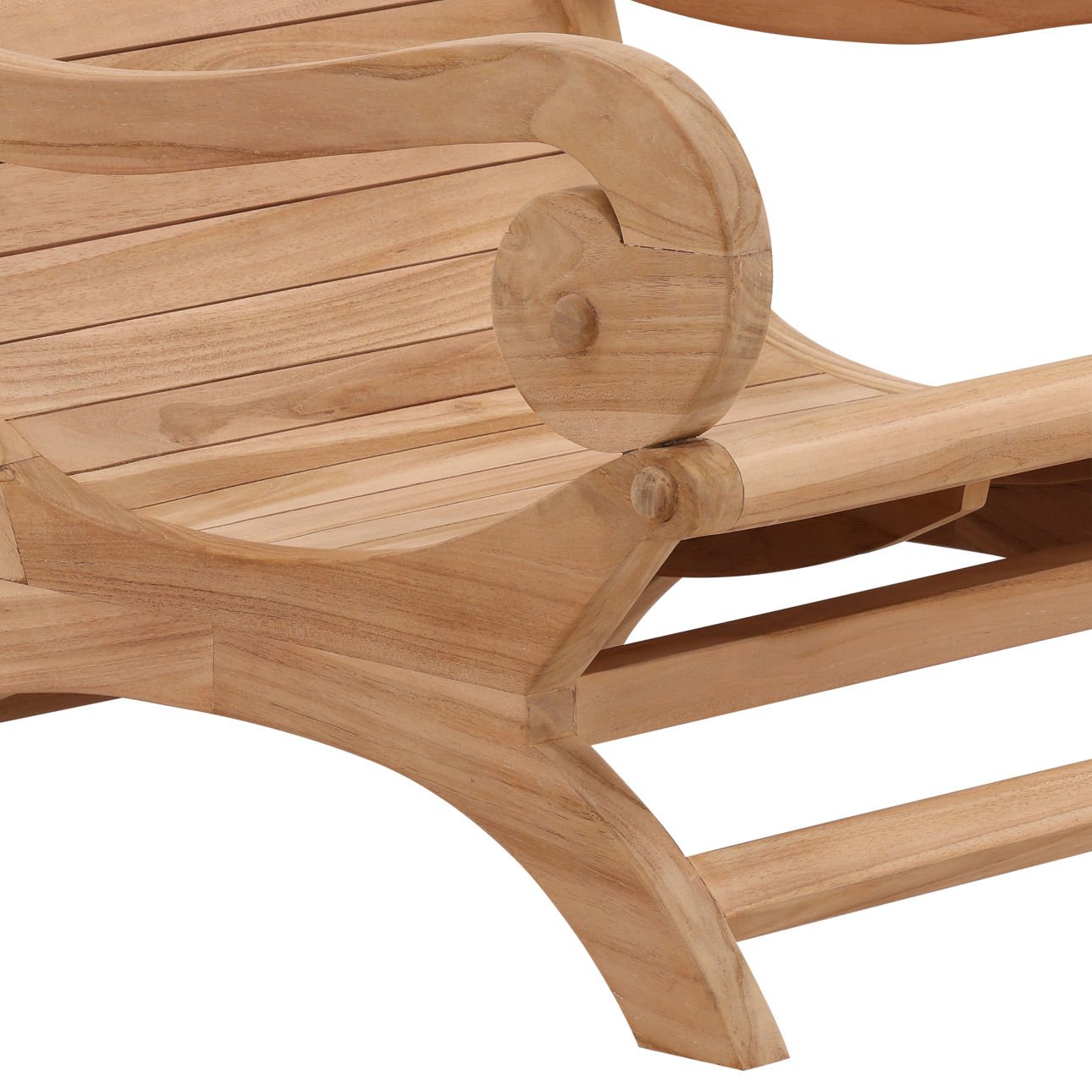 Natural Finish Teak Wood Chair 23.5 in Wide
