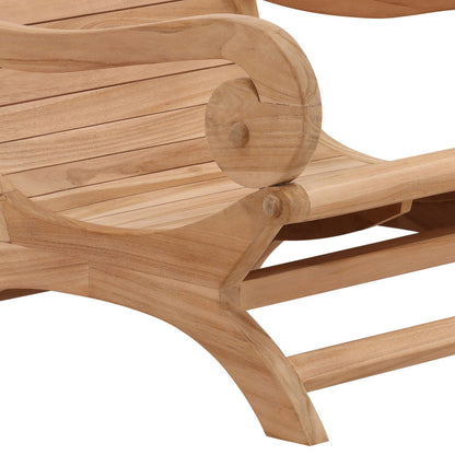Natural Finish Teak Wood Chair 23.5 in Wide